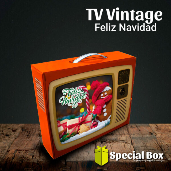 tv vintage-feliz navidad